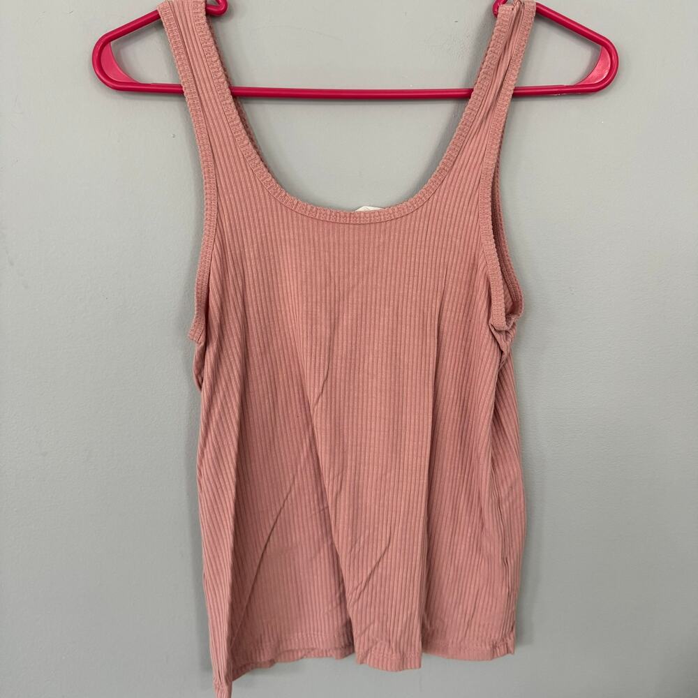 Double Zero Ribbed Tank Top Size Medium Layering Sleeveless Spandex Blend